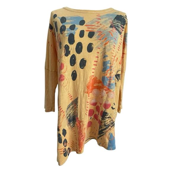 Jess & Jane Tops - JESS & JANE Shirt Womens XL Boho Hippie Artsy Top Art to Wear Asymmetrical Tunic